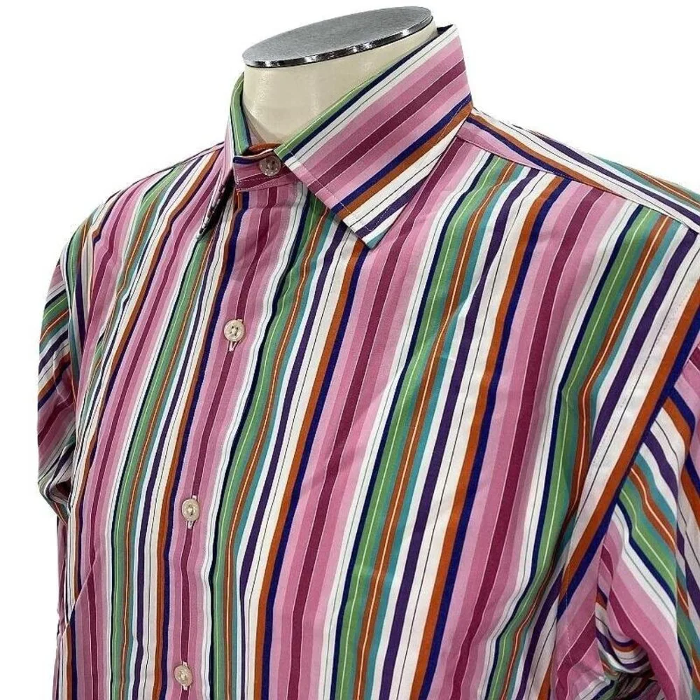 Polo Ralph Lauren Curham Button Shirt‎ M Classic Fit Pink Dress Work Mens